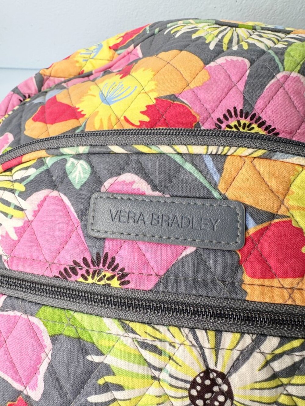 Vera Bradley Jazzy Blooms Quilted Backpack - Picture 4 of 11